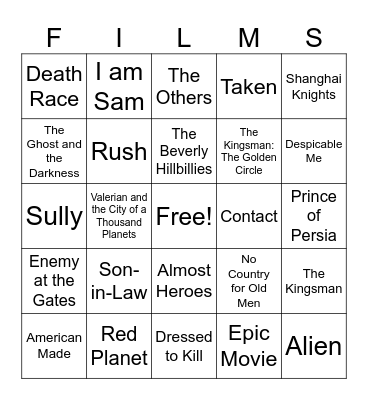 Movies_09062025 Bingo Card