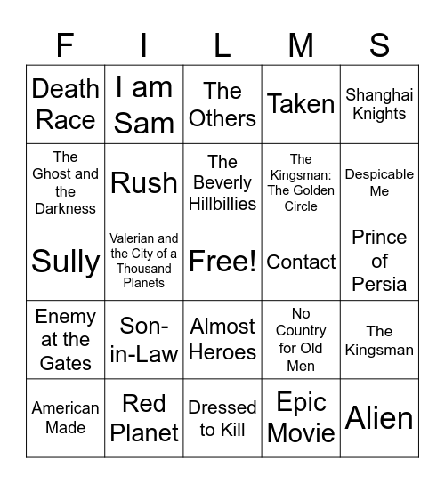 Movies_09062025 Bingo Card