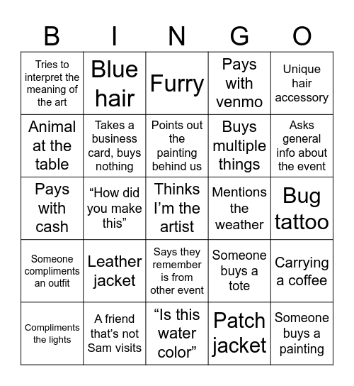 Punk rock flea 2025 Bingo Card