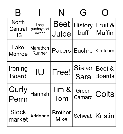 Kimmy's 70th Birthday Bash Bingo Card
