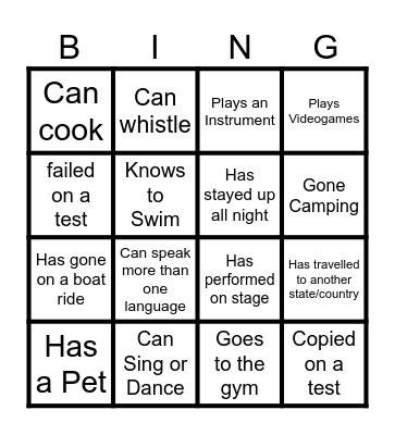 BINGO Card