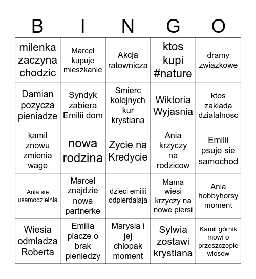 Bingo Card