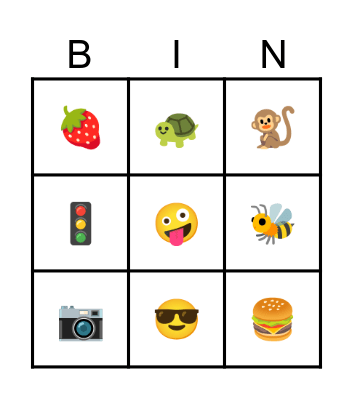 Emoji Bingo Card