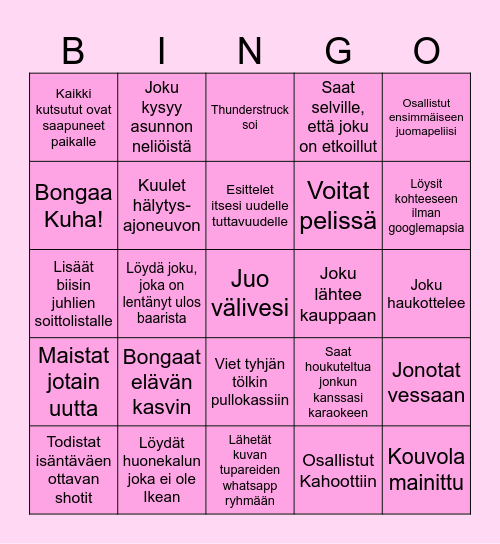 TUPARIT<3 Bingo Card