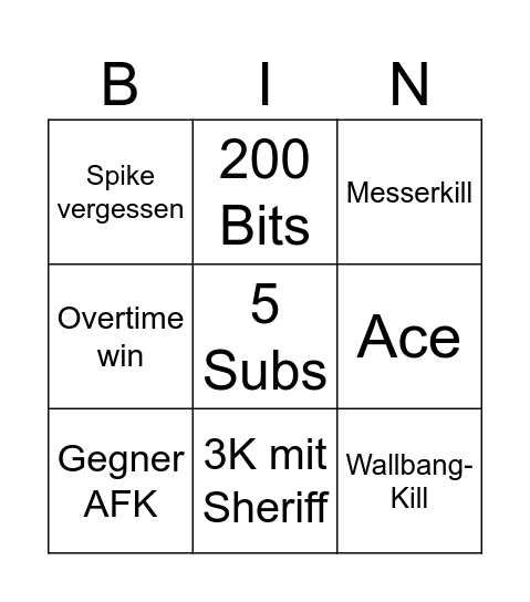 MARC'S VALORANT BINGO Card