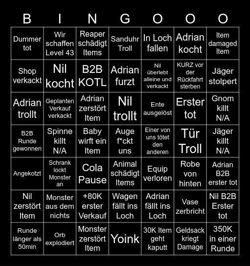 R.E.P.O-Bingo Card