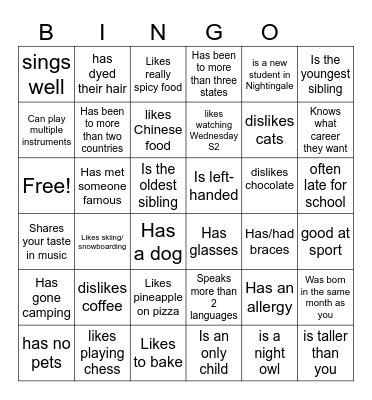 Icebreaker Bingo: Find Someone Who Bingo Card