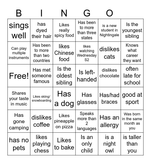 Icebreaker Bingo: Find Someone Who Bingo Card