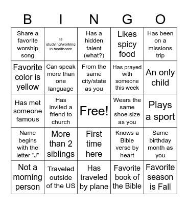 KINGDOM BODY BUILDERS Bingo Card