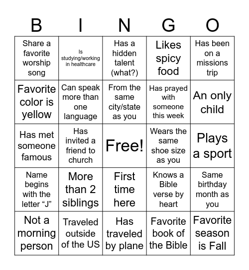 KINGDOM BODY BUILDERS Bingo Card