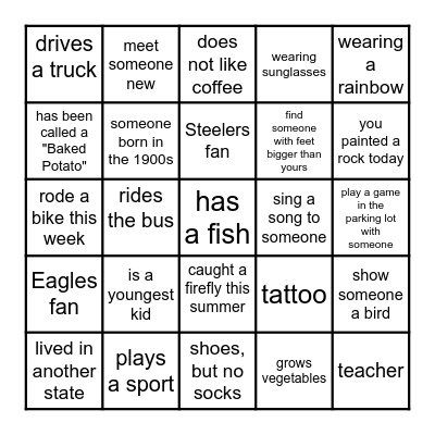 Complete 15 square to enter a drawing for prizes Bingo Card