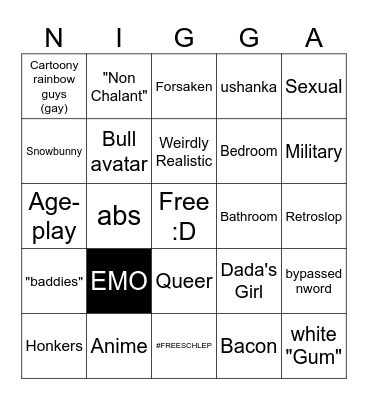 Roblox Social Experience hangout thing bingo Card