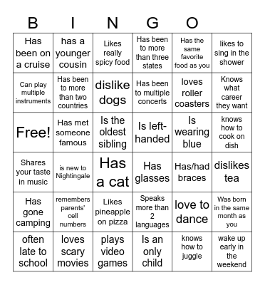 Icebreaker Bingo: Find Someone Who Bingo Card