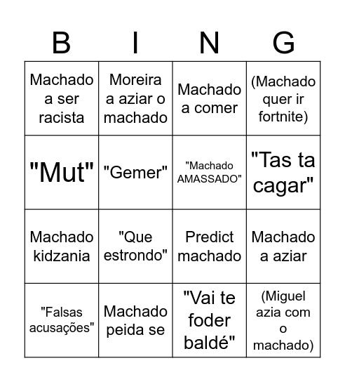 AUTISTAS Bingo Card