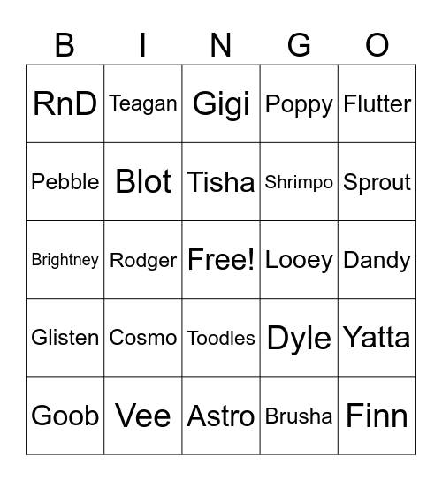 Twisted Bingo Card