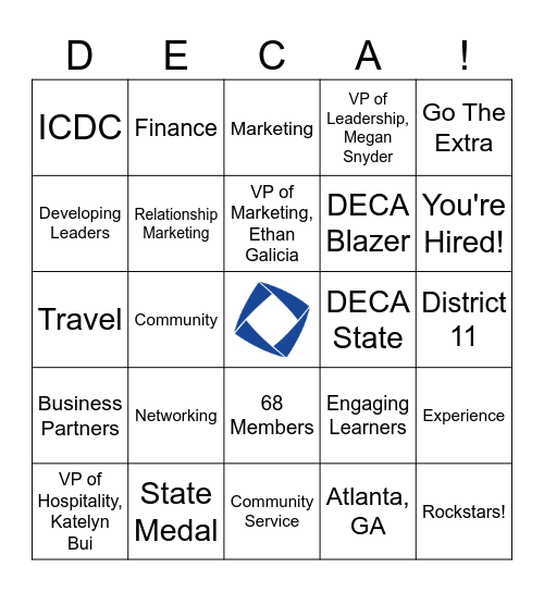 Going The Extra at DECA State! Bingo Card