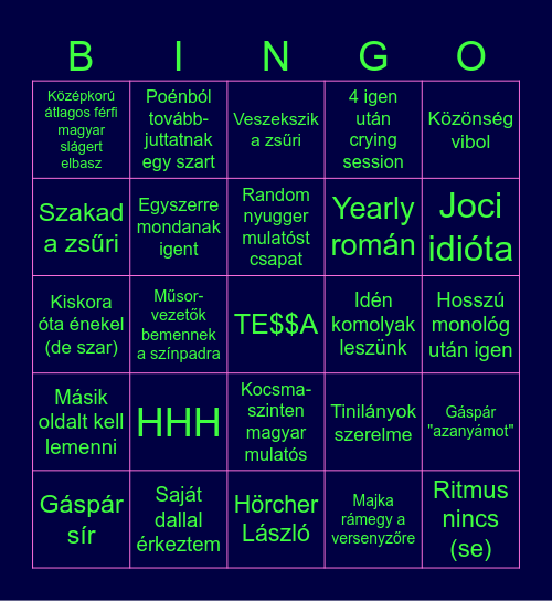 FaktorBingo-KETTŐEZERÉSHUSZONÖT Bingo Card
