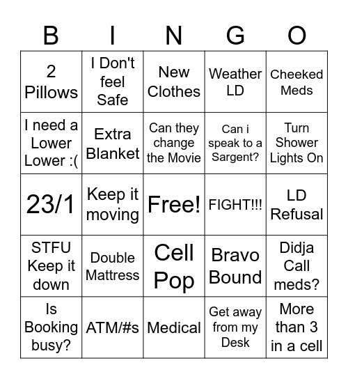 CO Bingo Card