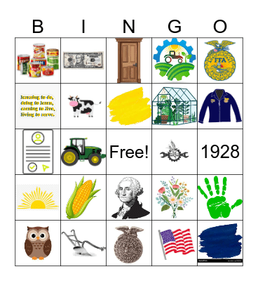 FFA Bingo Card