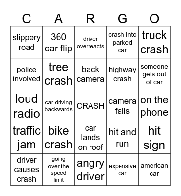 Cargo! Bingo Card
