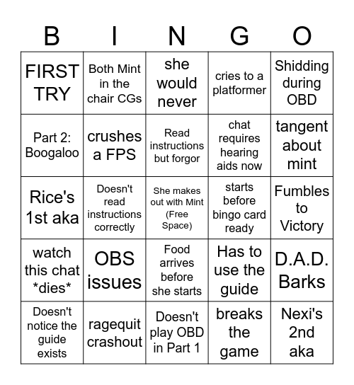 Dokijam Bingoki Bingo Card