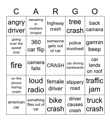 Cargo! Bingo Card