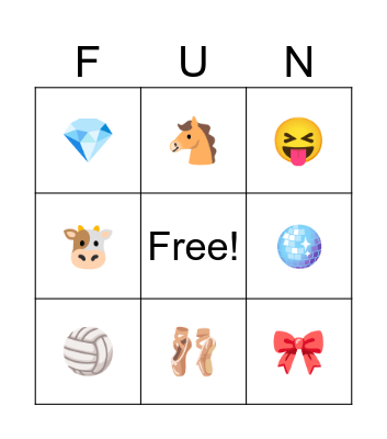 Emoji Bingo Card