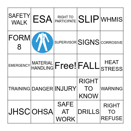 PMA SAFETY BINGO! Bingo Card