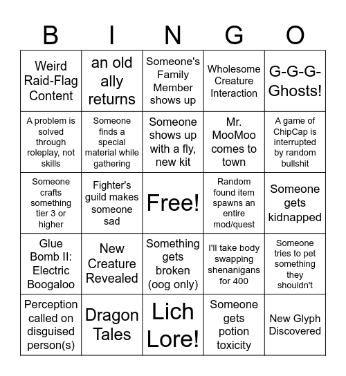 Alterra September 2025 Bingo Card