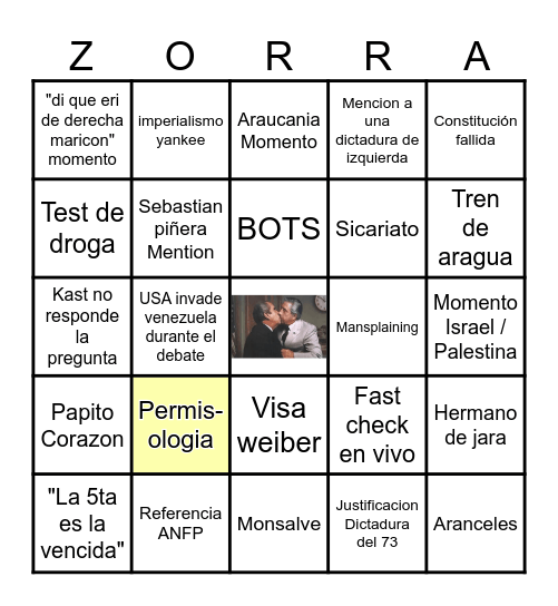 DEBATE PRESIDENCIAL 10/09/25 Bingo Card