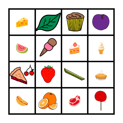 The Very Hungry Caterpillar Bingo Card