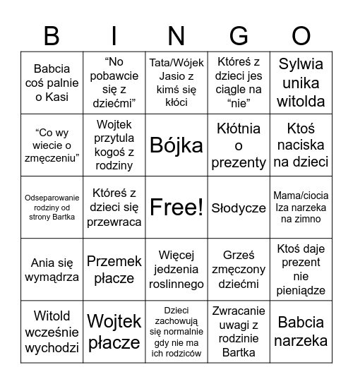 Urodziny Chłopców Bingo Card