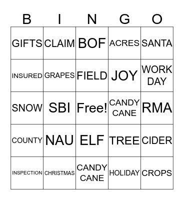 NAU BINGO! Bingo Card