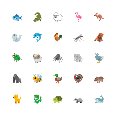 Emoji Animal 123 Bingo Card
