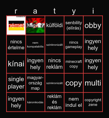 RATYI android Bingo Card