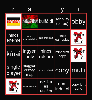 RATYI android Bingo Card