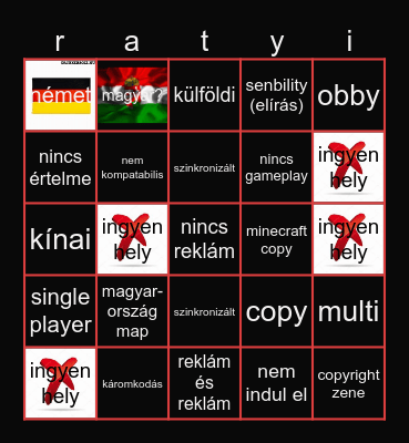 RATYI android Bingo Card