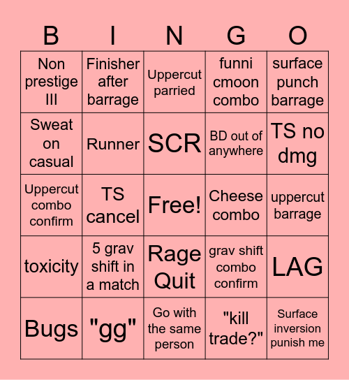 Dihmoon Bingo Card
