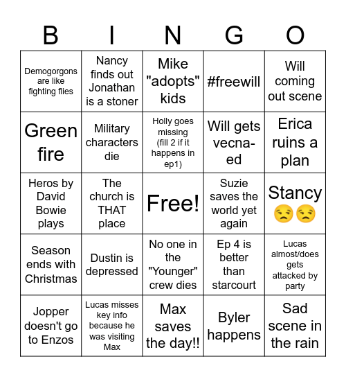 ST SEASON 5!! Bingo Card