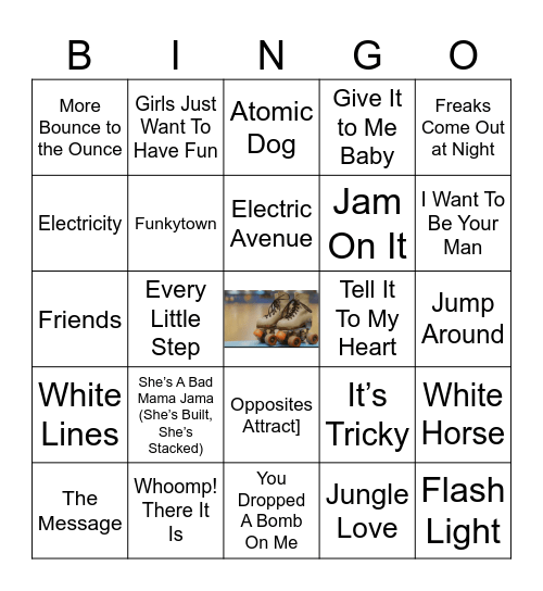 Skating Rink Bingo Card