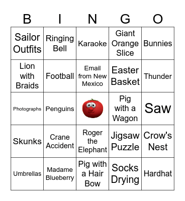 Veggie Tales Bingo! Bingo Card