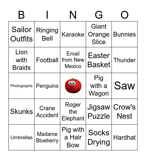 Veggie Tales Bingo! Bingo Card