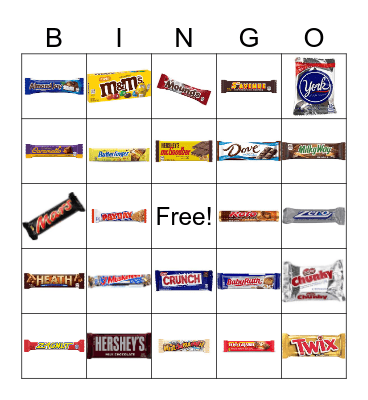CANDY BINGO Card