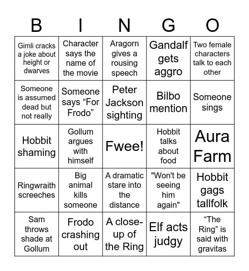 ROTK Bingo Card