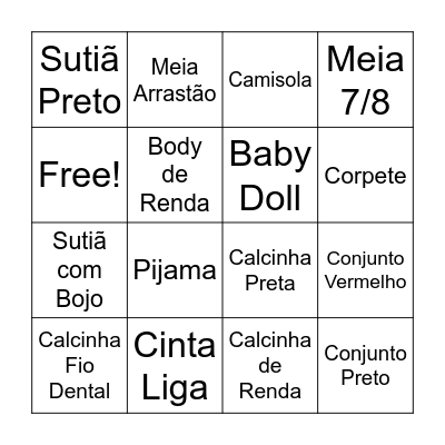 Cha da Ana Bingo Card