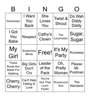 playlist A Bingo Card