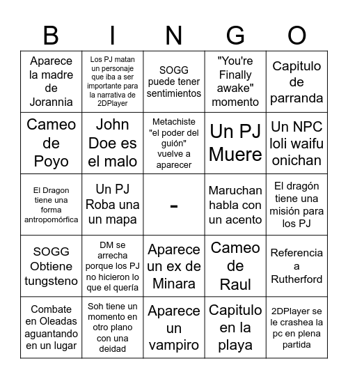 EBERRON YIWV Bingo Card