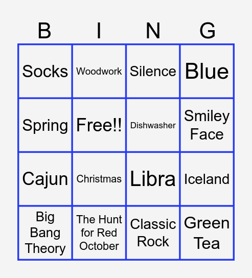 Bingo with Jon Bingo Card