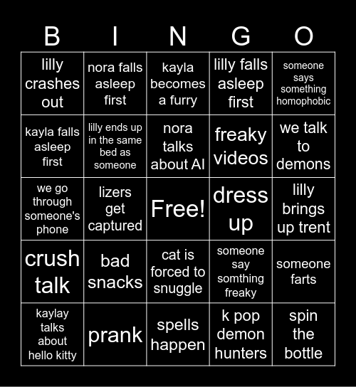 birthday bingo!!! Bingo Card