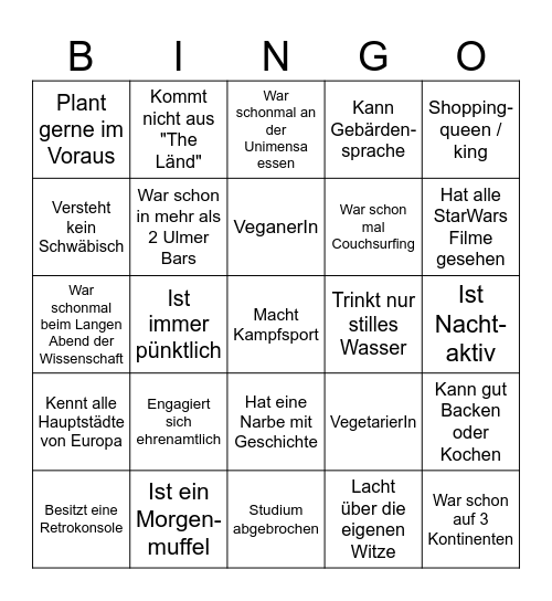 Trainingscampbingo Card